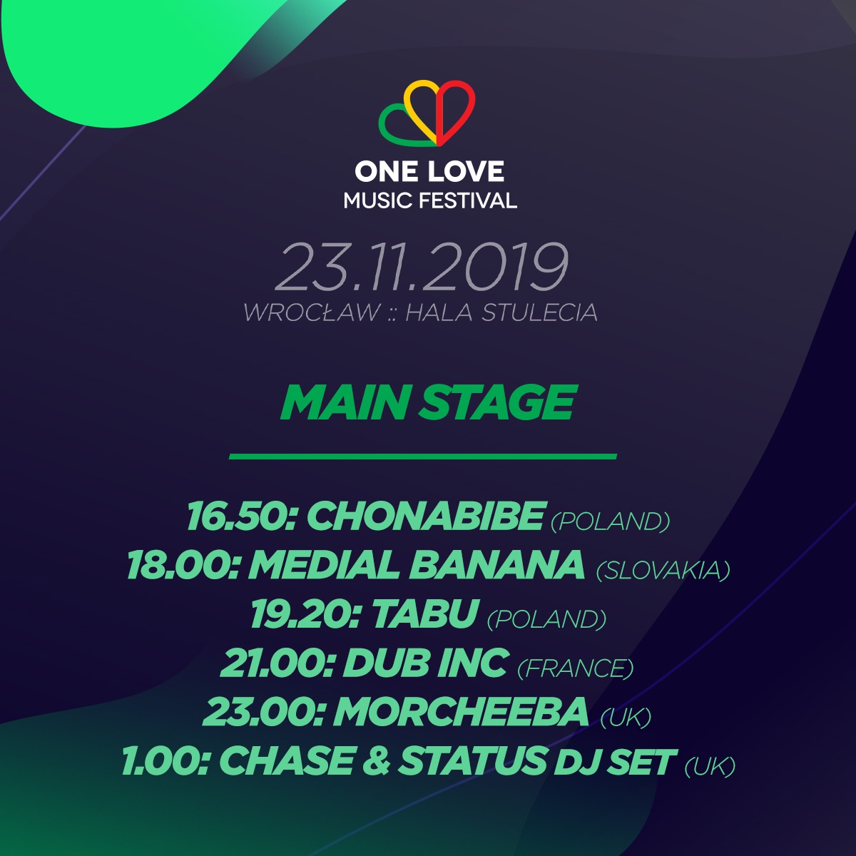 One Love Music Festival już 23 listopada we wrocławskiej Hali Stulecia!