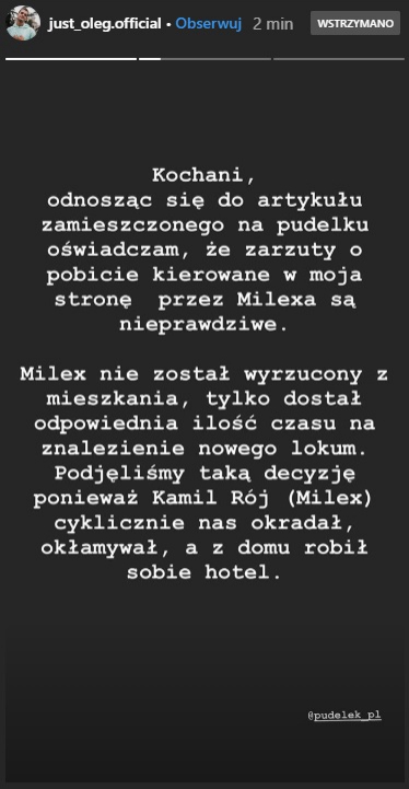 "Big Brother". Przyjaciel Madzi Wójcik oskarża Oleha o pobicie! Riaszeńczew odpowiedział