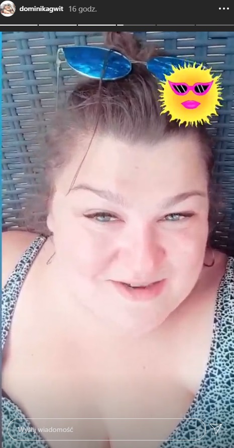 Dominika Gwit w stroju kąpielowym. Aktorka odpoczywa na wczasach w kraju