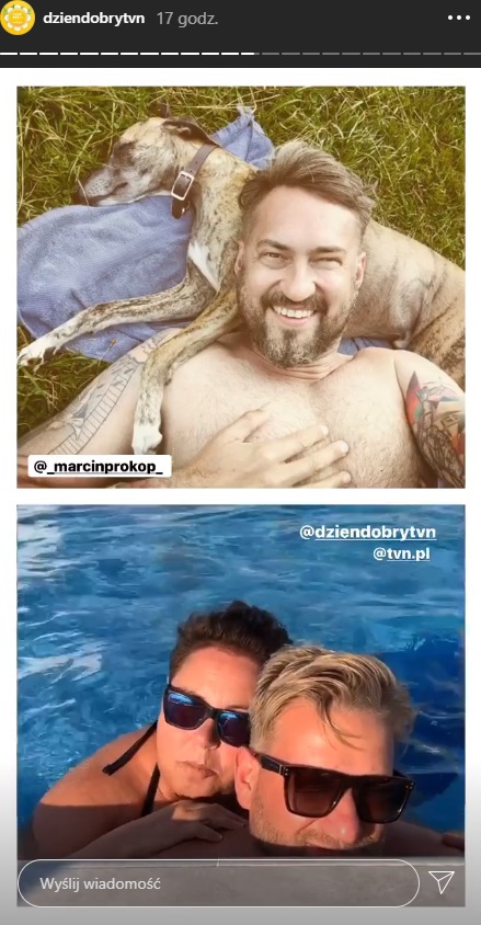 Prokop bez koszulki, Wellman w basenie w bikini. Prowadzący "Dzień dobry TVN" w wakacyjnym wydaniu