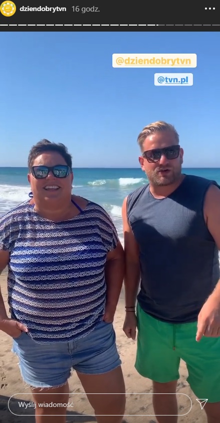 Prokop bez koszulki, Wellman w basenie w bikini. Prowadzący "Dzień dobry TVN" w wakacyjnym wydaniu