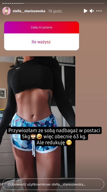 Stella z "Love Island" odpowiedziała na pytanie o swoją wagę: "Przywiozłam ze sobą nadbaga". Pokazała też zdjęcie!
