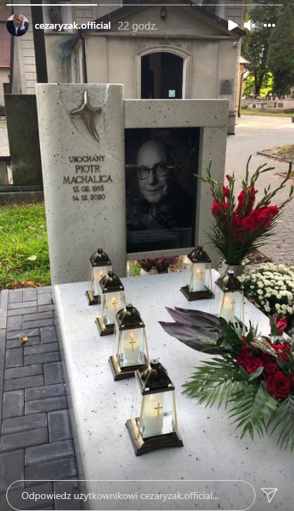 Cezary Żak wspomina Piotra Machalicę. Pokazał, jak wygląda jego grób [ZDJĘCIE]