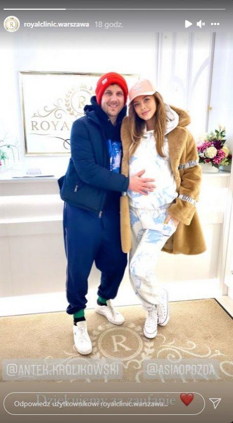 Joanna Opozda i ciążowe krągłości. Antoni Królikowski czule obejmuje jej brzuch! [ZDJĘCIE]