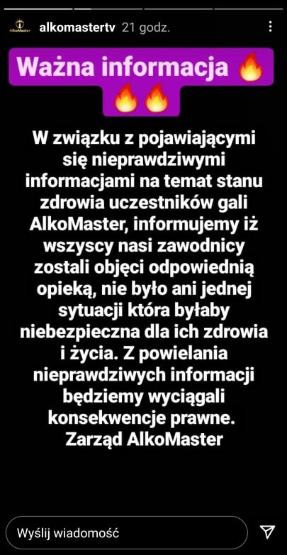 AlkoMaster. Uczestniczka na intensywnej terapii. Dramat po kontrowersyjnej gali