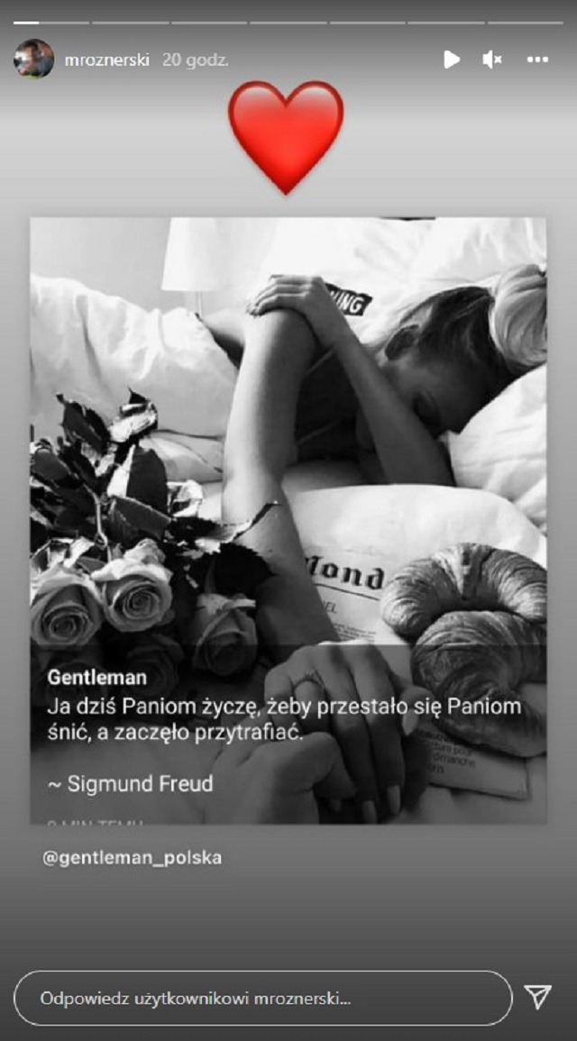 Mikołaj Roznerski opublikował w sieci wiele mówiący cytat. Po te same słowa sięgnęła też Adriana Kalska!