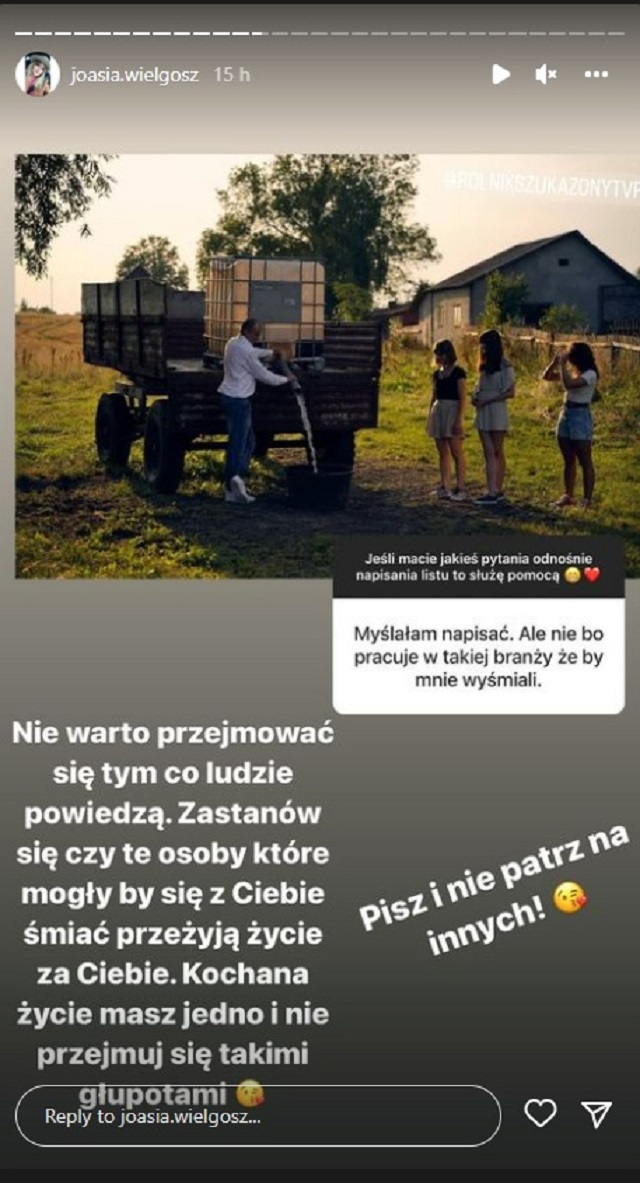 "Rolnik szuka żony". Fala pytań na Instagramie Joanny Wielgosz. Narzeczona Kamila zabrała głos w sieci