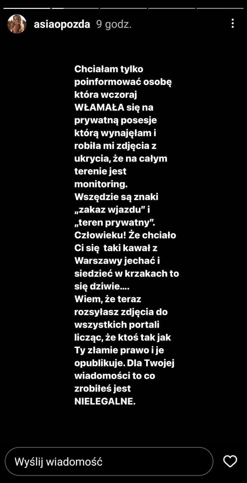 Joanna Opozda przeżyła chwile grozy. "Człowieku! To, co zrobiłeś, jest nielegalne"