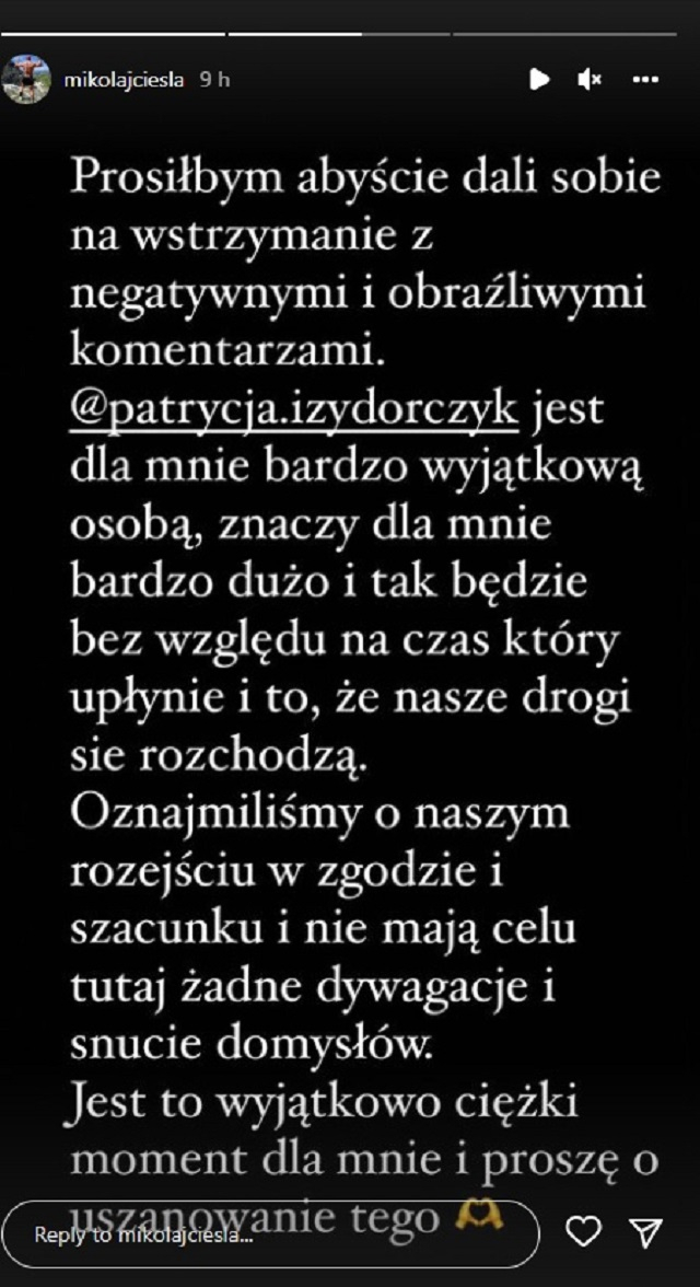 Mikołaj i Patrycja z "Love Island" komentują zakończenie związku. Mocna wymiana zdań między uczestnikami show! "Odpuść mi już"                                  