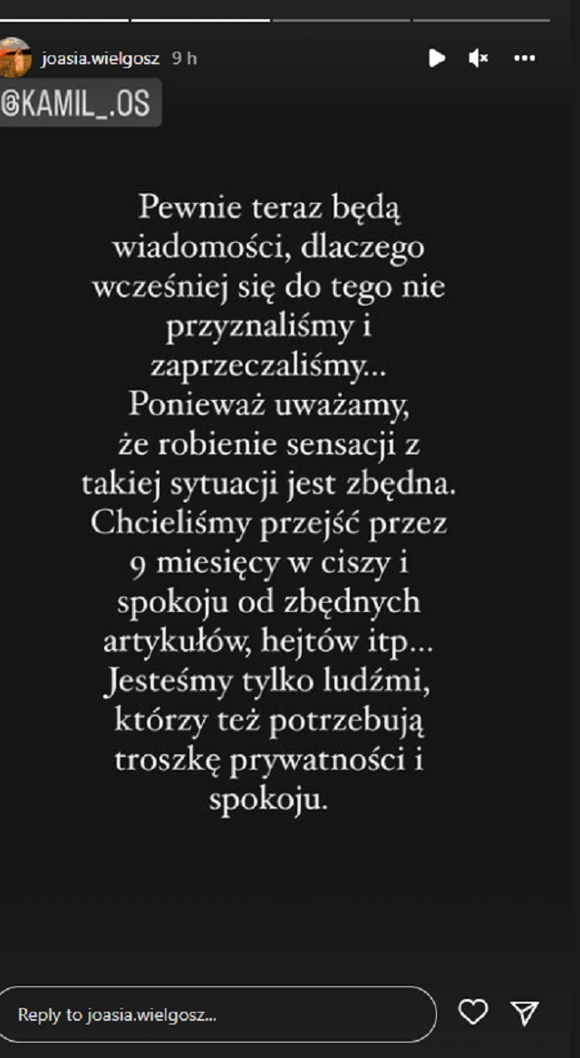 "Rolnik szuka żony". Joanna Wielgosz jest w ciąży. W długim oświadczeniu zwróciła się do internautów: "Nie piszcie gratulacji, bo na to przyjdzie jeszcze czas"