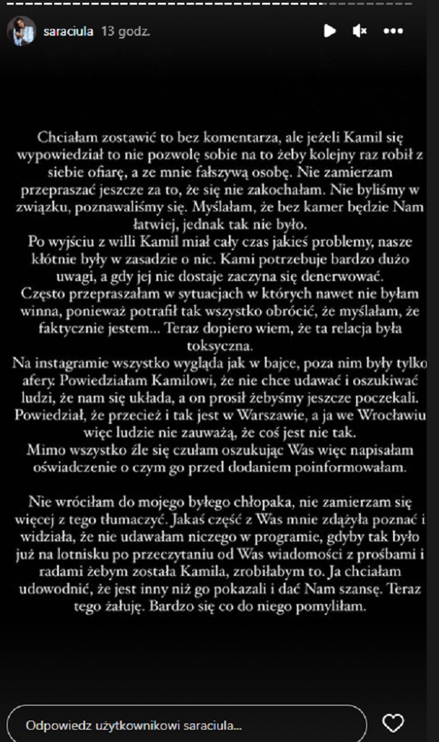 "Love Island". Konflikt między finalistami! Sara i Kamil ujawnili zaskakujące kulisy rozstania. "Teraz wiem, że ta relacja była toksyczna"