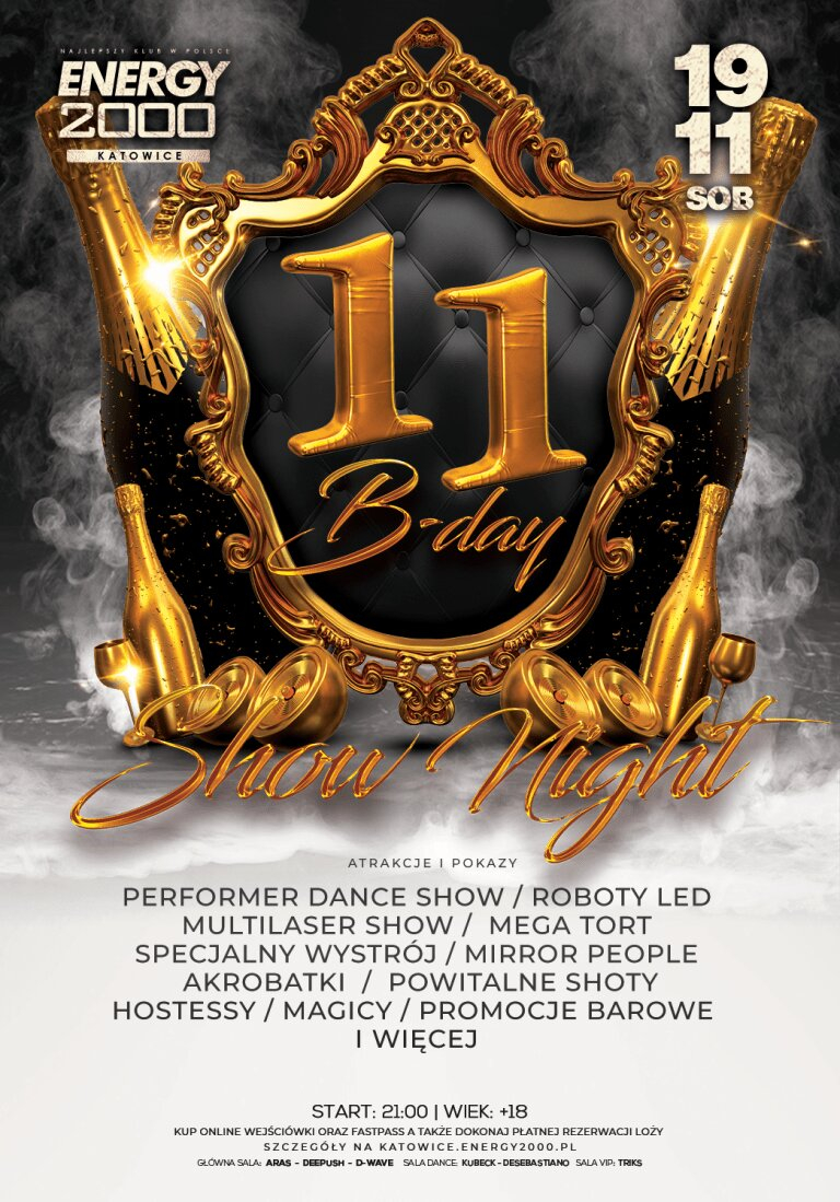 Prezentomania, czyli 11. urodziny klubu ENERGY 2000 Katowice. Sprawdź, co w programie!