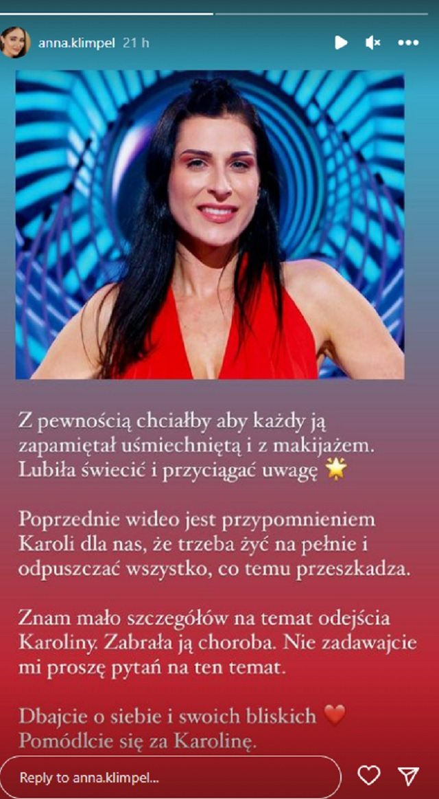 Nie żyje uczestniczka programu: "Big Brother". Karolina Szafa miała 35 lat