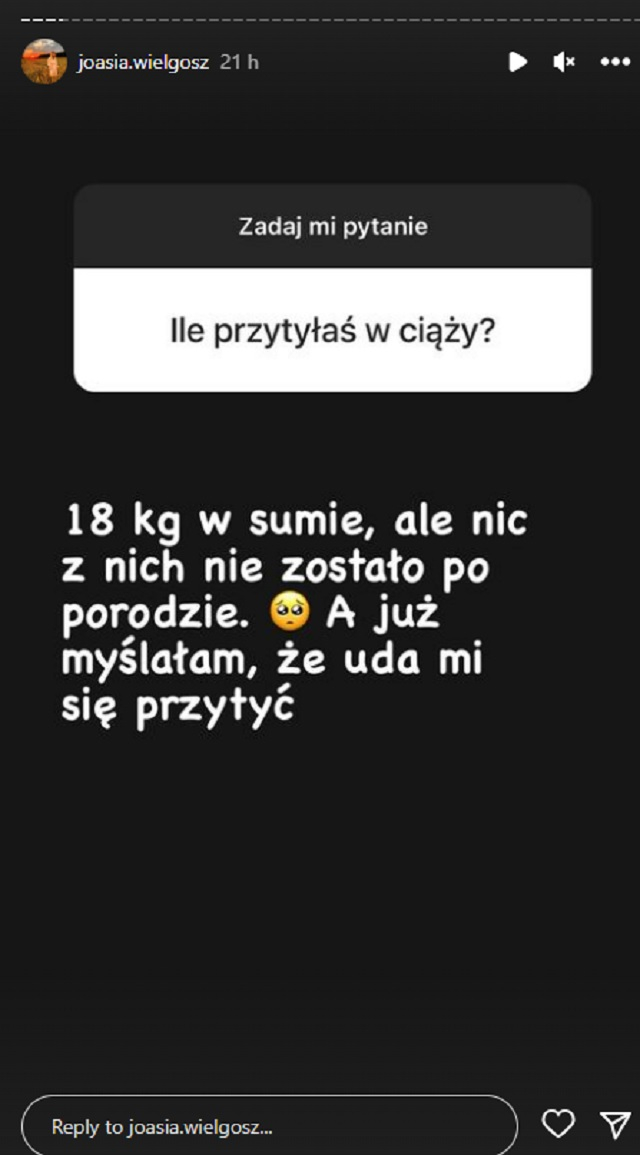 "Rolnik szuka żony". Joanna Wielgosz miesiąc temu urodziła dziecko. Teraz zdradziła, jak zmieniła się jej waga podczas ciąży 