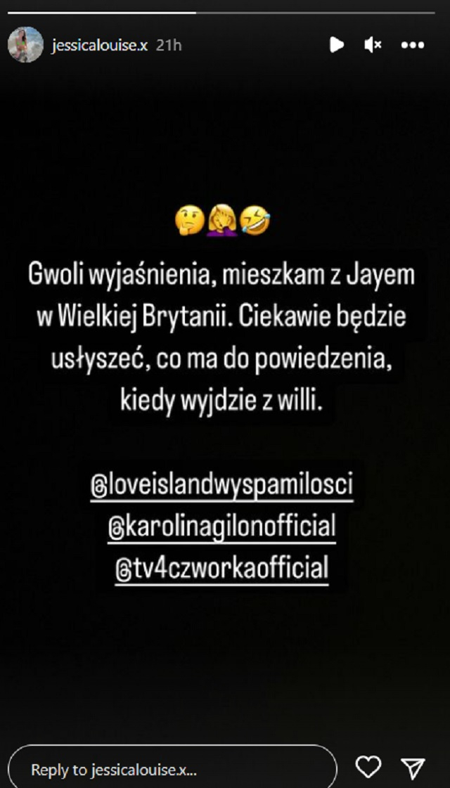 Jay z "Love Island 7" mówił, że jest singlem. Jessica wspomina o wspólnym życiu! "Mieszkam z nim"