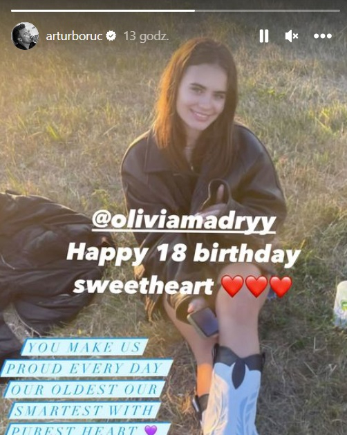 Artur Boruc składa życzenia pasierbicy