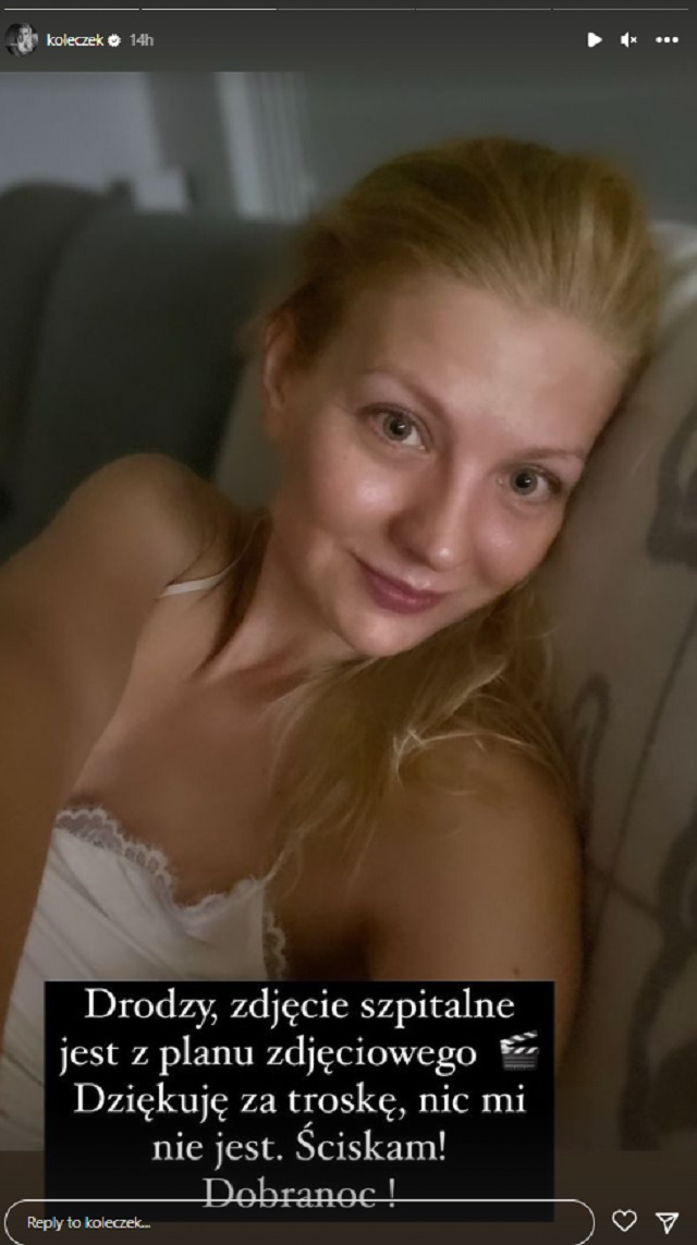 Katarzyna Kołeczek na szpitalnym łóżku. Aktorka znana z "M jak miłość" pokazała niepokojące zdjęcie