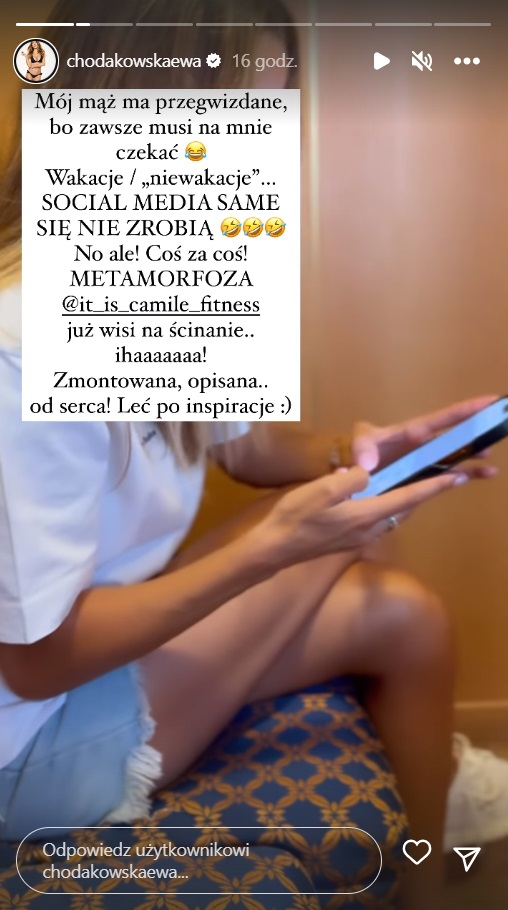 Ewa Chodakowska i jej ukochany są "na detoksie". Trenerka pisze wprost: mój mąż ma przegwizdane” 