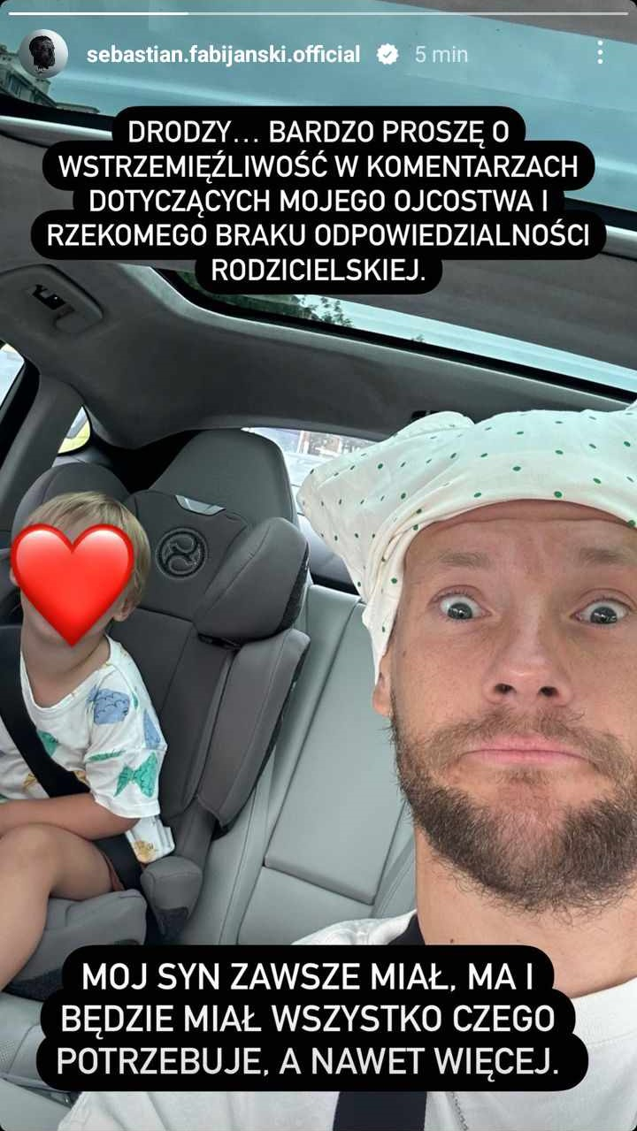 Sebastian Fabijański odpowiada w sprawie alimentów. Wydał oświadczenie