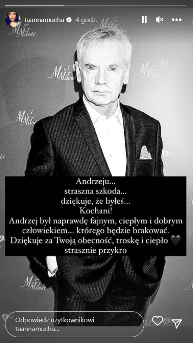 Anna Mucha żegna przyjaciela. "Dziękuję, że byłeś"