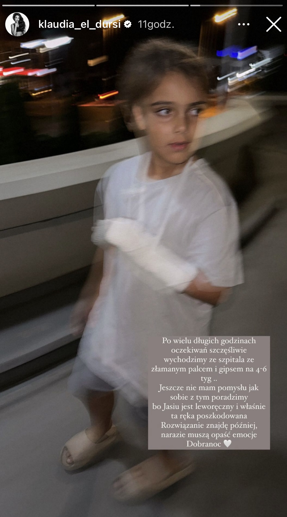 Klaudia El Dursi spędziła wieczór w szpitalu. Jej syn potrzebował pilnej pomocy