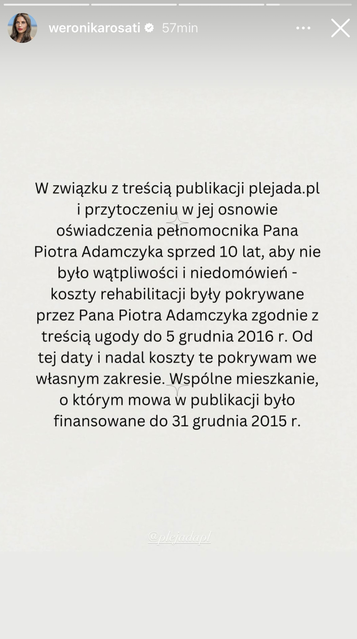 Piotr Adamczyk odniósł się do oskarżeń Weroniki Rosati. Aktor wydał oświadczenie