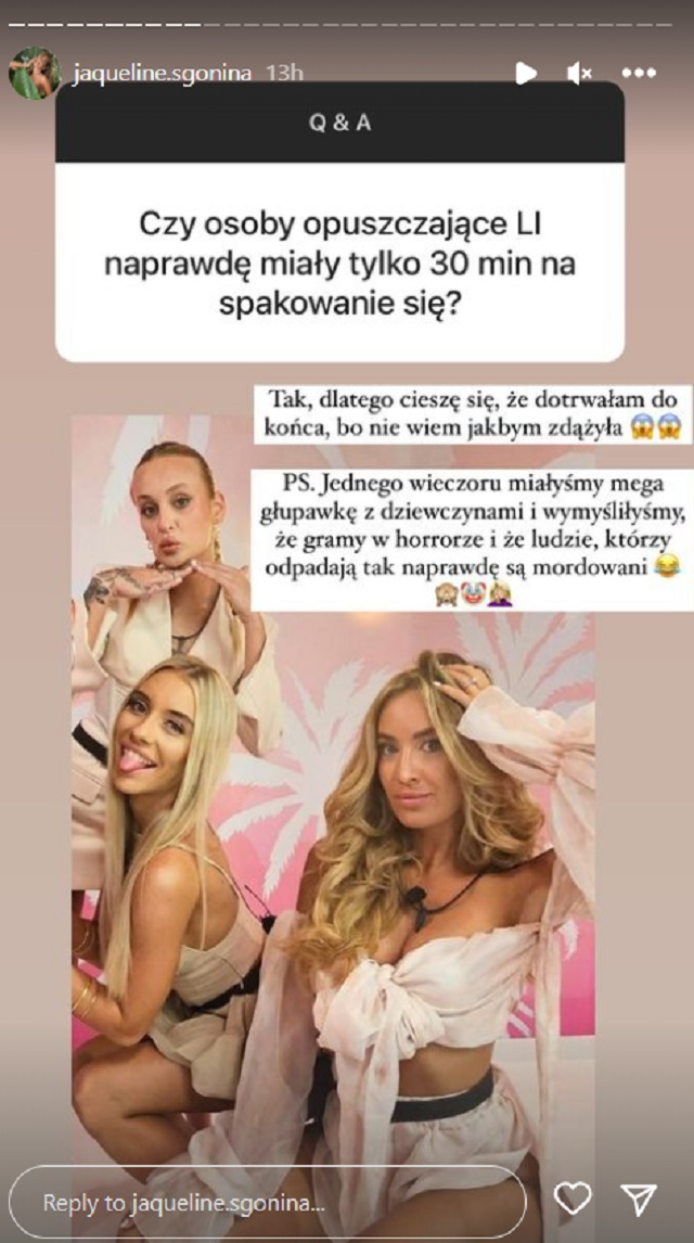 Jaqueline z "Love Island 8" zdradziła sekret programu. Prawda o "30 minutach na spakowanie walizek" ujrzała światło dzienne