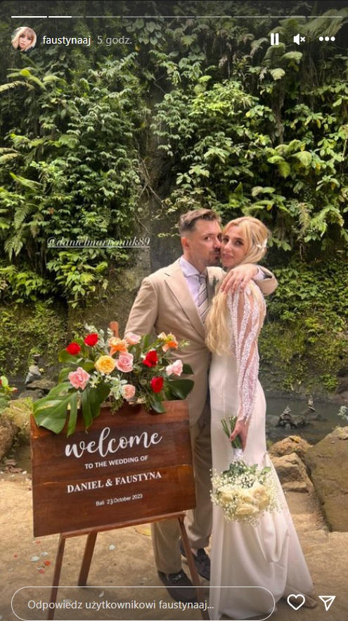 Syn Martyniuka wziął drugi ślub. Daniel ożenił się z Justyną na Bali! Były płatki kwiatów, wodospad i piosenka dla żony... 