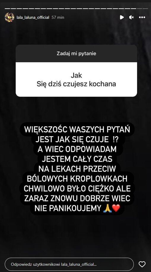 Laluna Unique przeszła poważną operację. Jak się czuje?