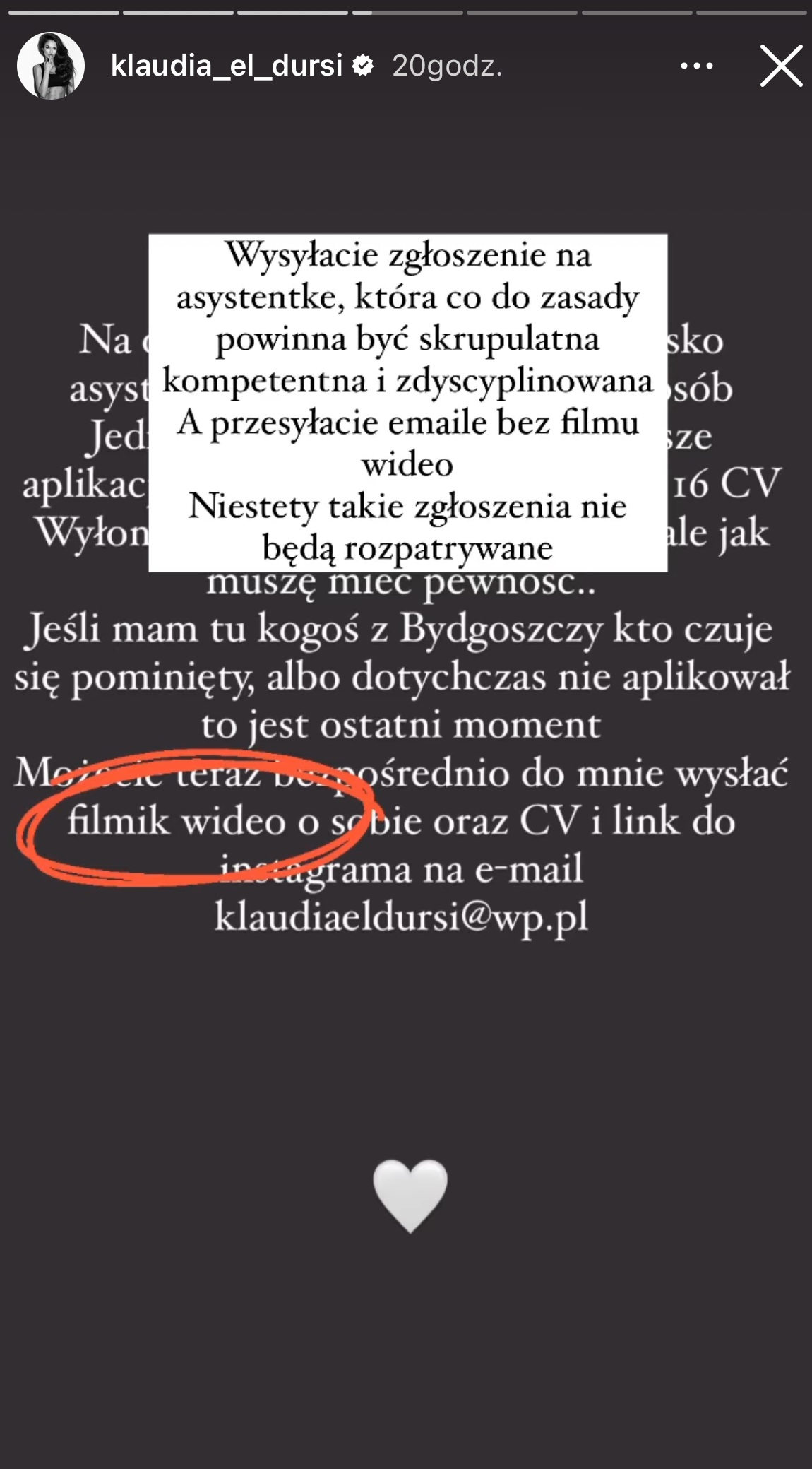 Klaudia El Dursi szuka idealnej asystentki. Odrzuciła już blisko 500 zgłoszeń