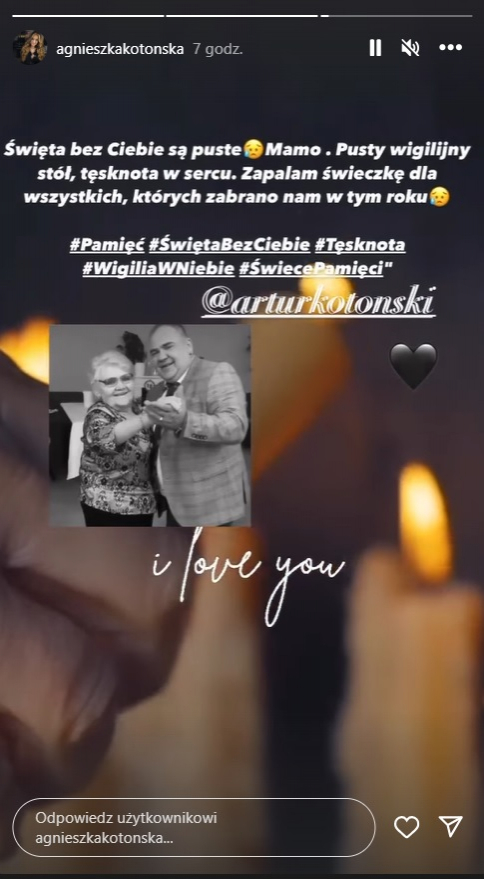 Agnieszka Kotońska z "Gogglebox" w żałobie: "Pusty wigilijny stół, tęsknota w sercu"