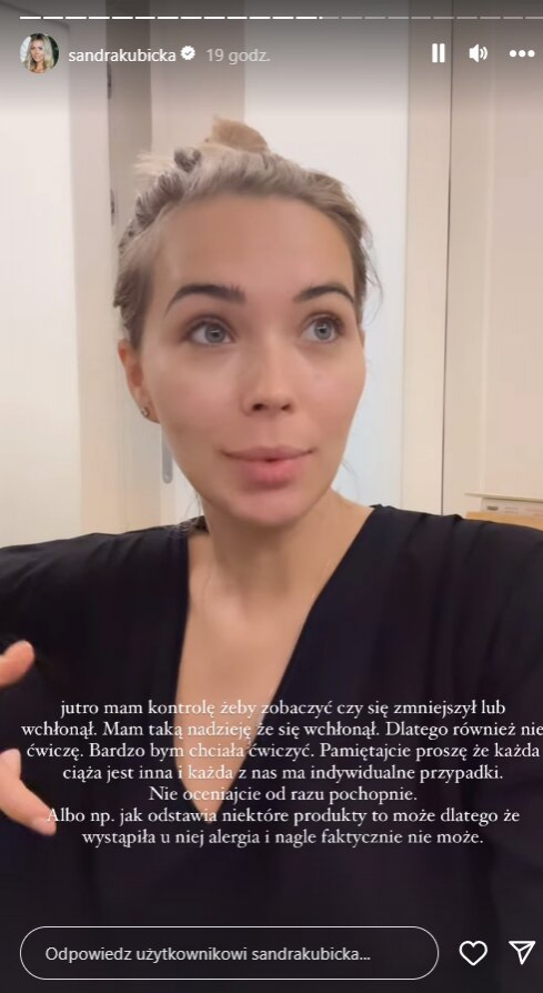 Problemy zdrowotne ciężarnej Sandry Kubickiej. Ma krwiaka: "Jak pęknie, to będzie niefajnie"