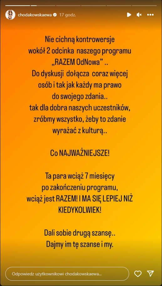 Chodakowska przerwała milczenie. Zabrała głos w burzliwej dyskusji po ostatnim odcinku "OdNowa"