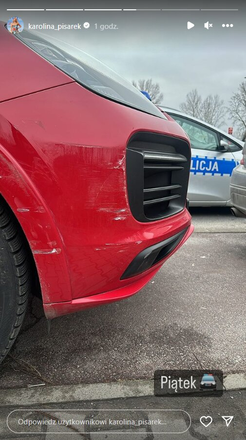 Karolina Pisarek miała wypadek. Wjechało w nią auto. „Kierowca tira uciekł”