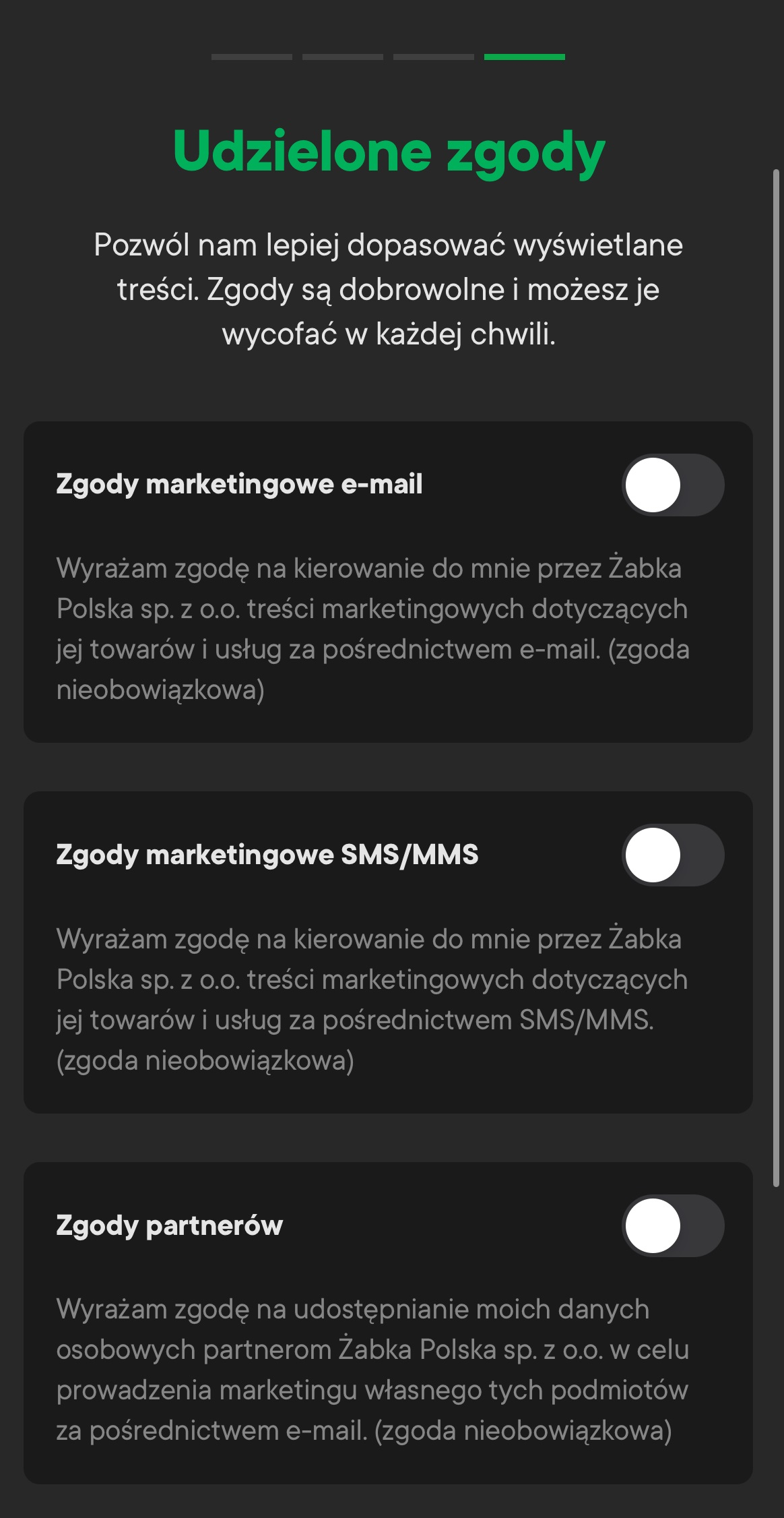 Żabka wymaga numeru telefonu. Będzie wysyłać klientom SMS-y?