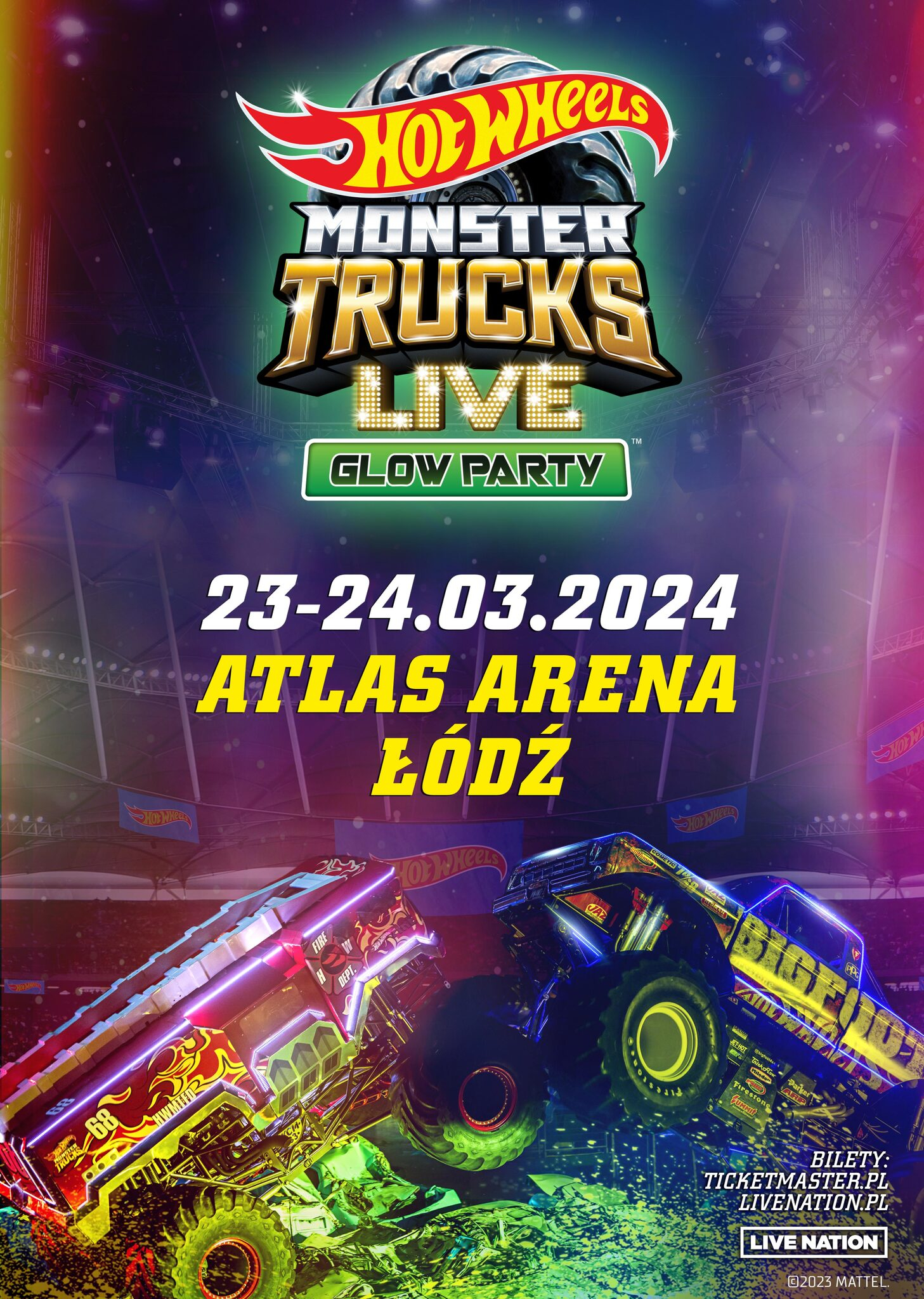 Będzie się działo! Hot Wheels Monster Trucks Live Glow Party już wkrótce w Łodzi