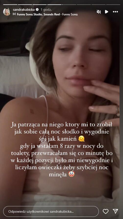 Ciężarna Sandra Kubicka ciężko znosi ciążę: "Beznadziejna noc"