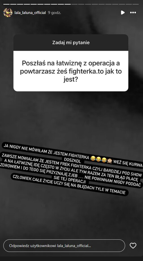 Problemy zdrowotne Laluny. Wszystko przez zmniejszenie żołądka: "Brak jakichkolwiek słów"
