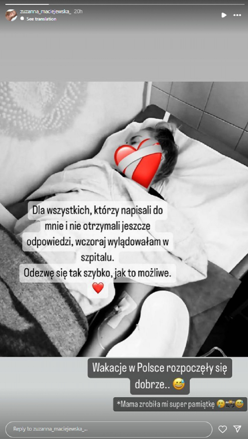 Zuza z "Love Island" trafiła do szpitala. Pokazała zdjęcie