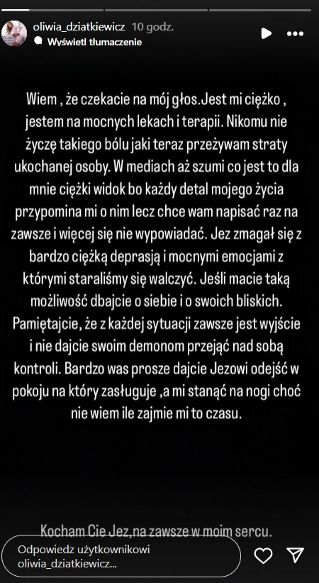 „Jez” z „Warsaw Shore” nie żyje. Partnerka uczestnika show opublikowała poruszający wpis