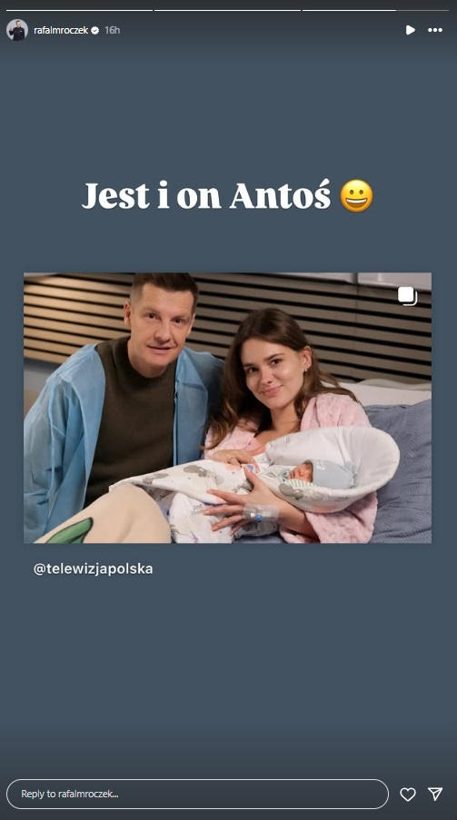 Rafał Mroczek ogłosił powiększenie serialowej rodziny. Lawina gratulacji w komentarzach