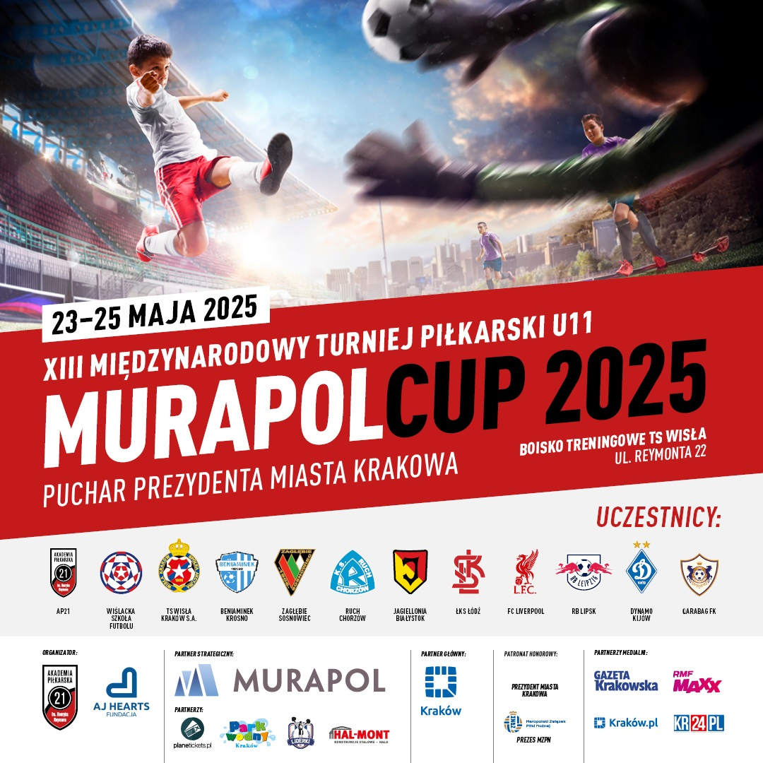 XIII Murapol Cup – Puchar Prezydenta Miasta Krakowa dla młodych piłkarzy już od 23 do 25 maja