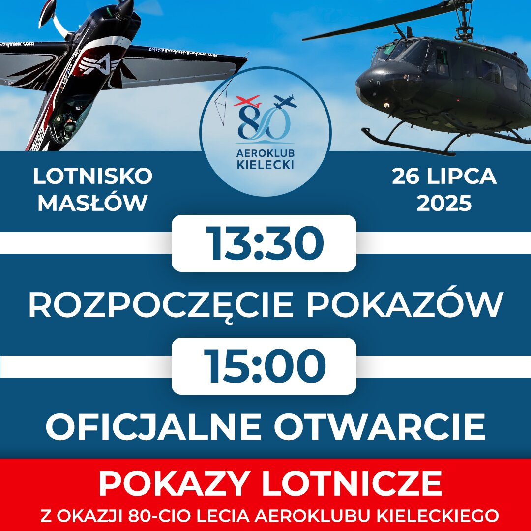 80 lat w przestworzach! Wielkie Pokazy Lotnicze w Masłowie – nadchodzą gwiazdy akrobacji i huk silników