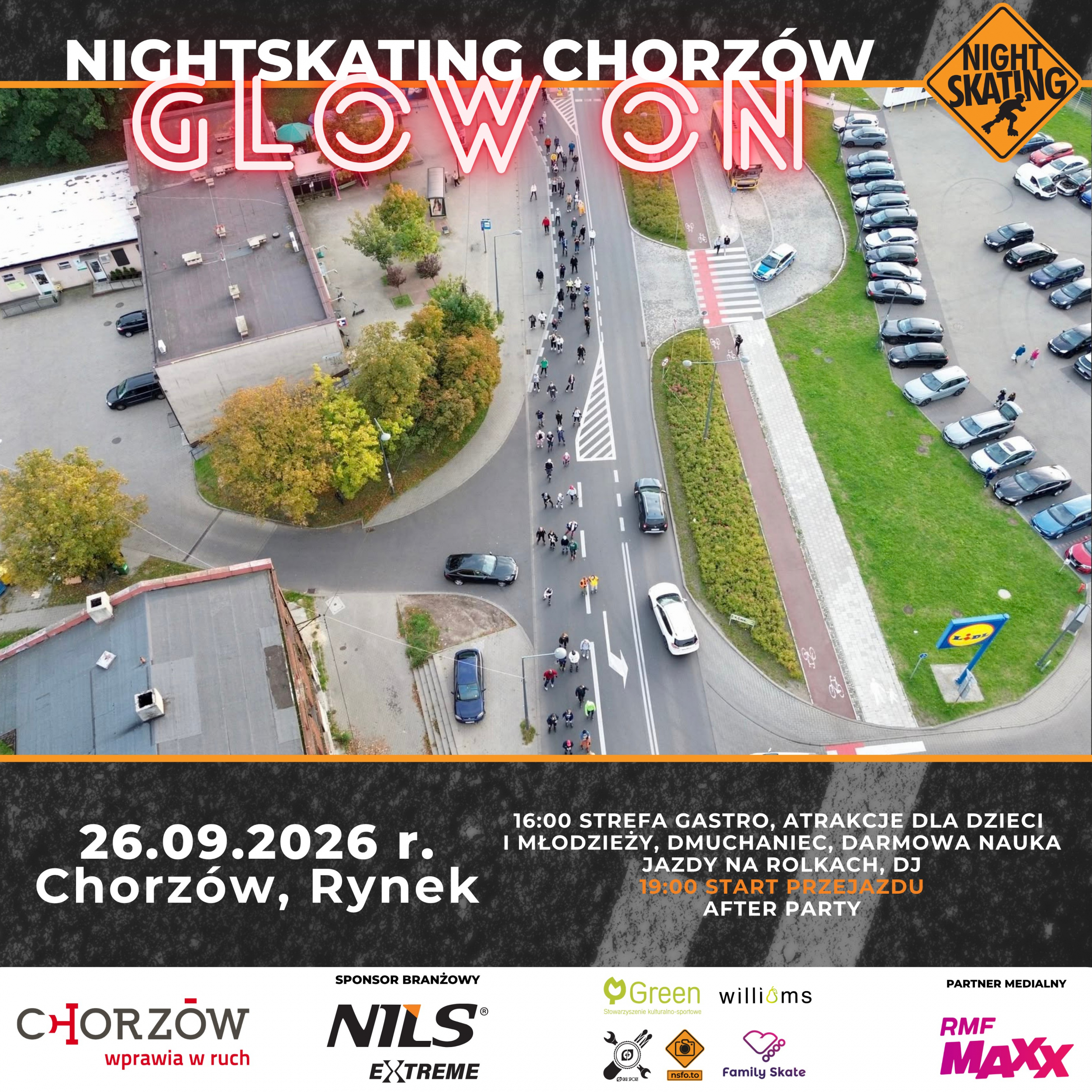 Załóż coś odblaskowego i ruszaj na rolki. Chorzów zaprasza na wyjątkową noc