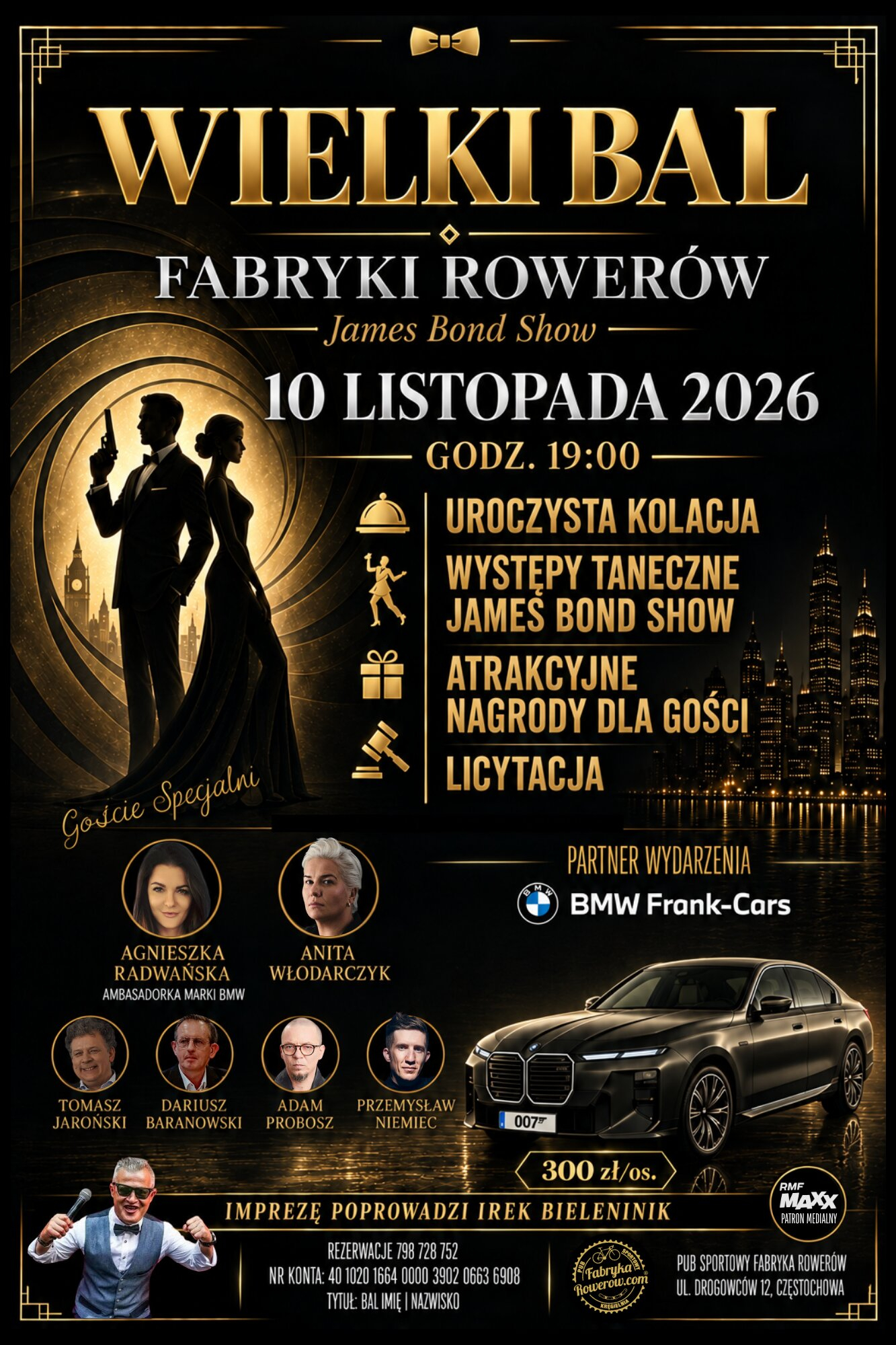 Wielki Bal Fabryki Rowerów w klimacie Jamesa Bonda